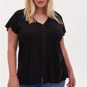 Torrid Black short sleeved blouse (3X)